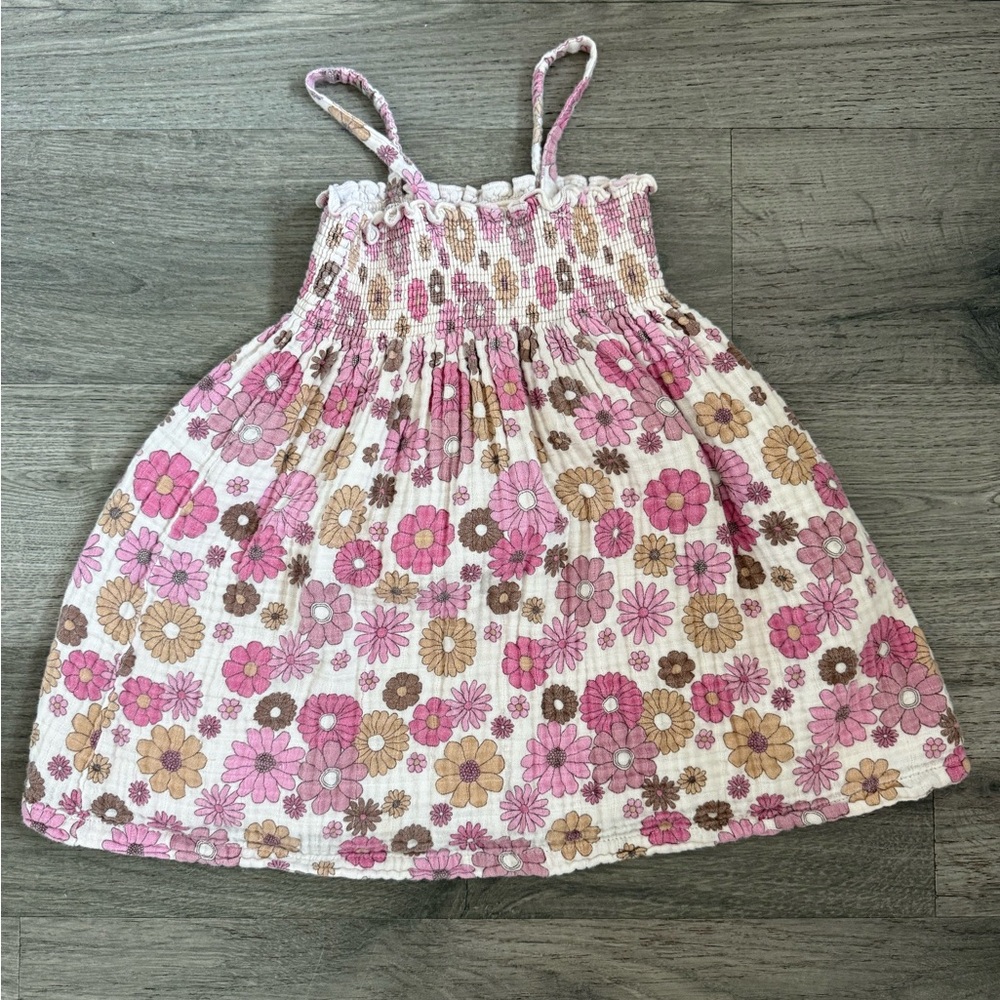 Angel Dear Pink Smocked Sundress Sleeveless